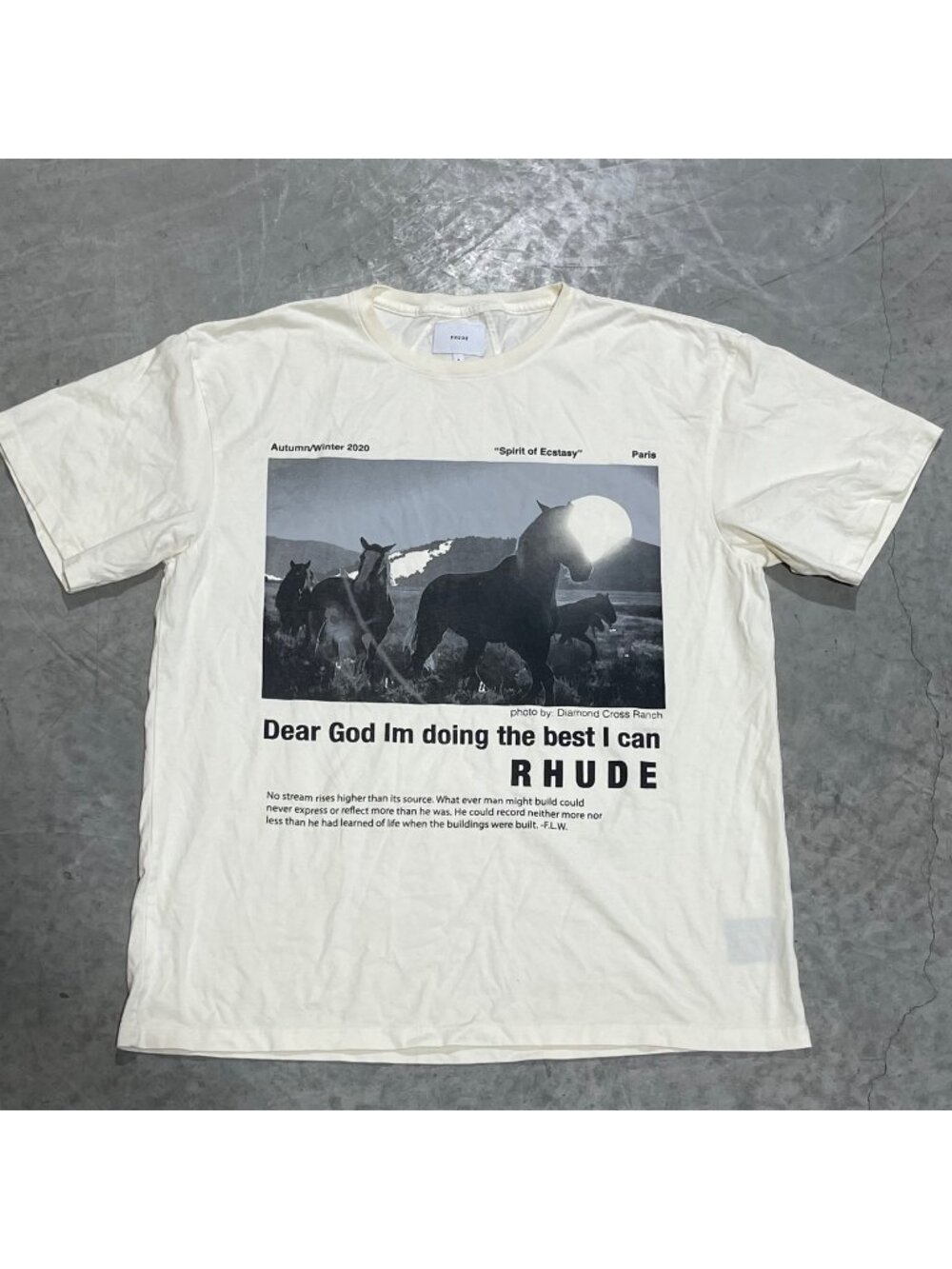 NEW RHUDE DEAR GOD DOING MY BEST TEE SZ M